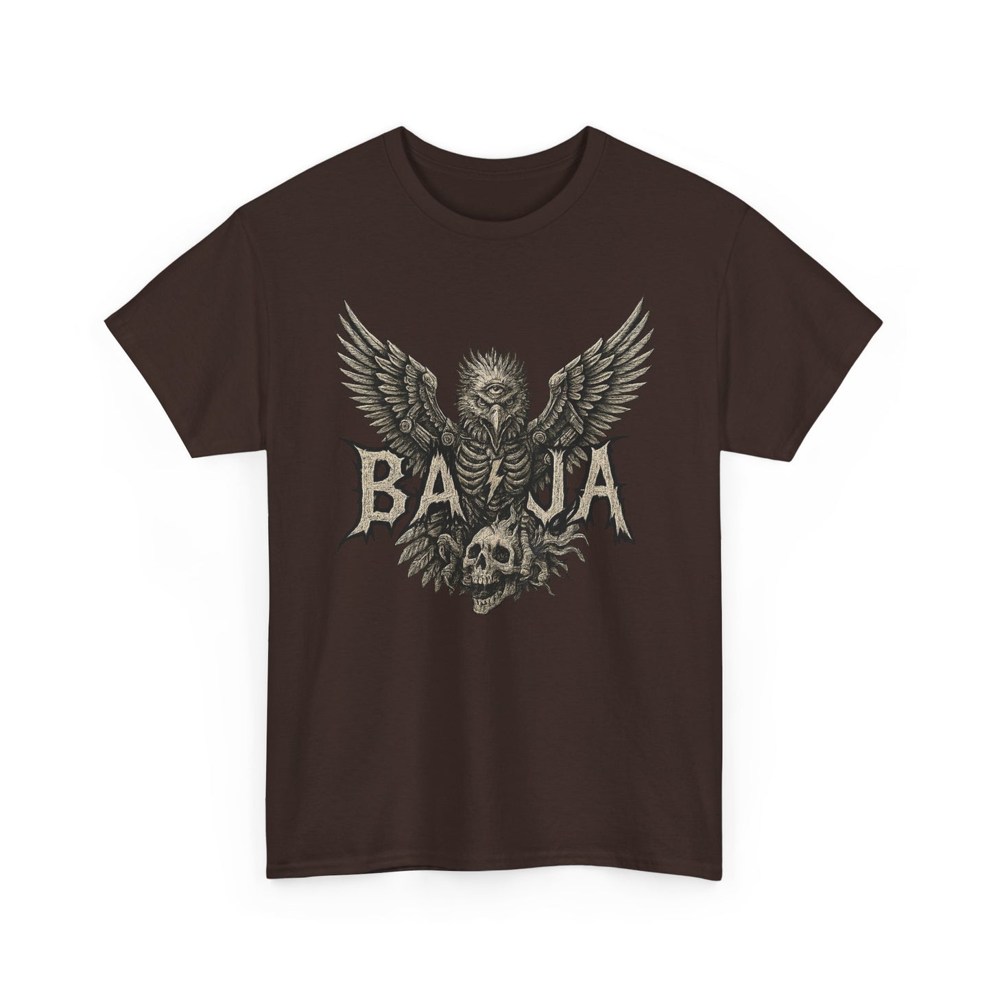 Edgy Graphic Tee for Rock Lovers, Baja Skull Design Shirt, Unisex T-Shirt for Music Festivals, Alternative Fashion