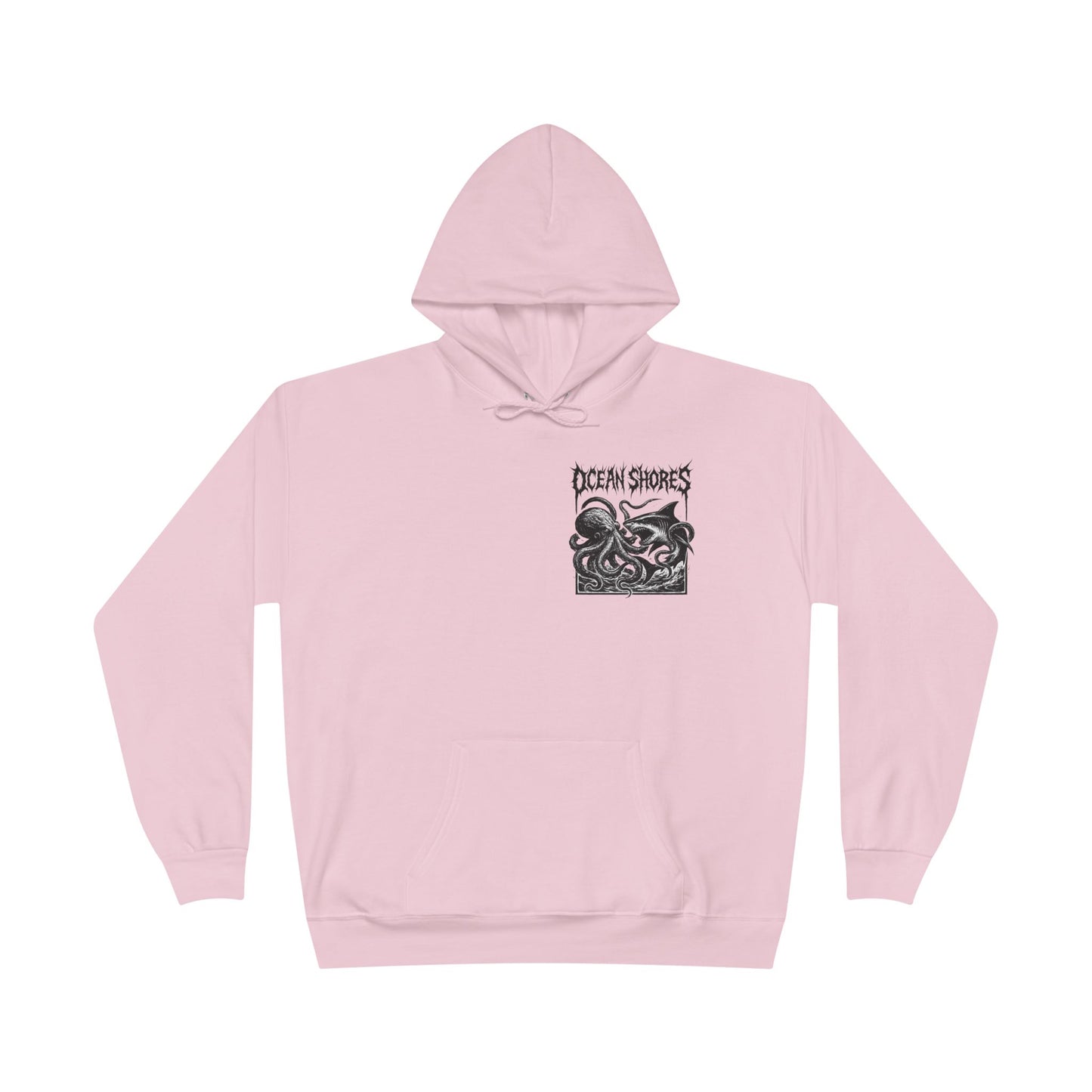 Ocean Shores Unisex EcoSmart Hoodie, Nautical Sweatshirt, Gift for Beach Lovers, Ocean Themed Apparel, Eco-Friendly Clothing