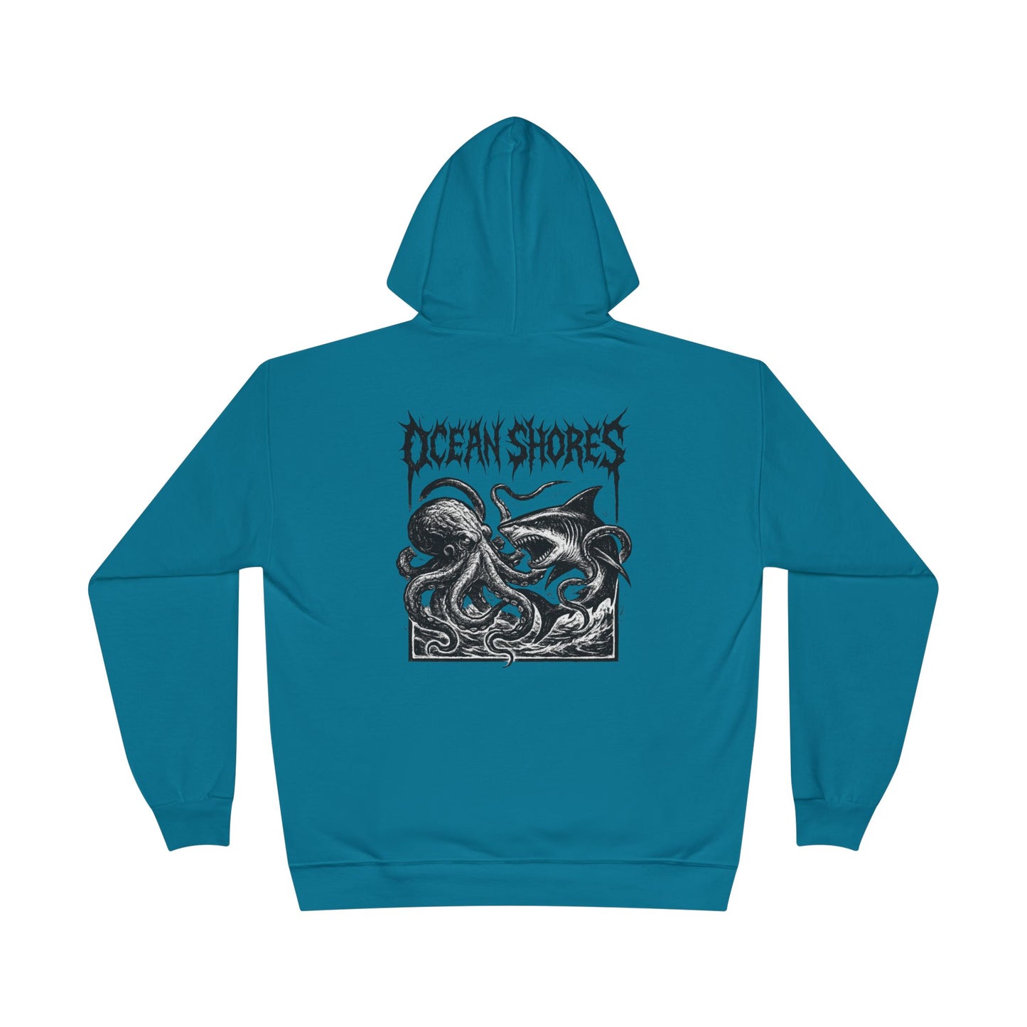Ocean Shores Unisex EcoSmart Hoodie, Nautical Sweatshirt, Gift for Beach Lovers, Ocean Themed Apparel, Eco-Friendly Clothing