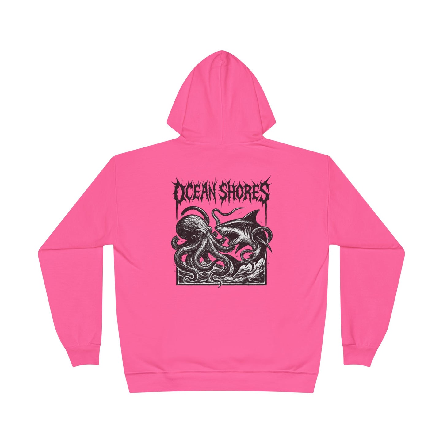 Ocean Shores Unisex EcoSmart Hoodie, Nautical Sweatshirt, Gift for Beach Lovers, Ocean Themed Apparel, Eco-Friendly Clothing