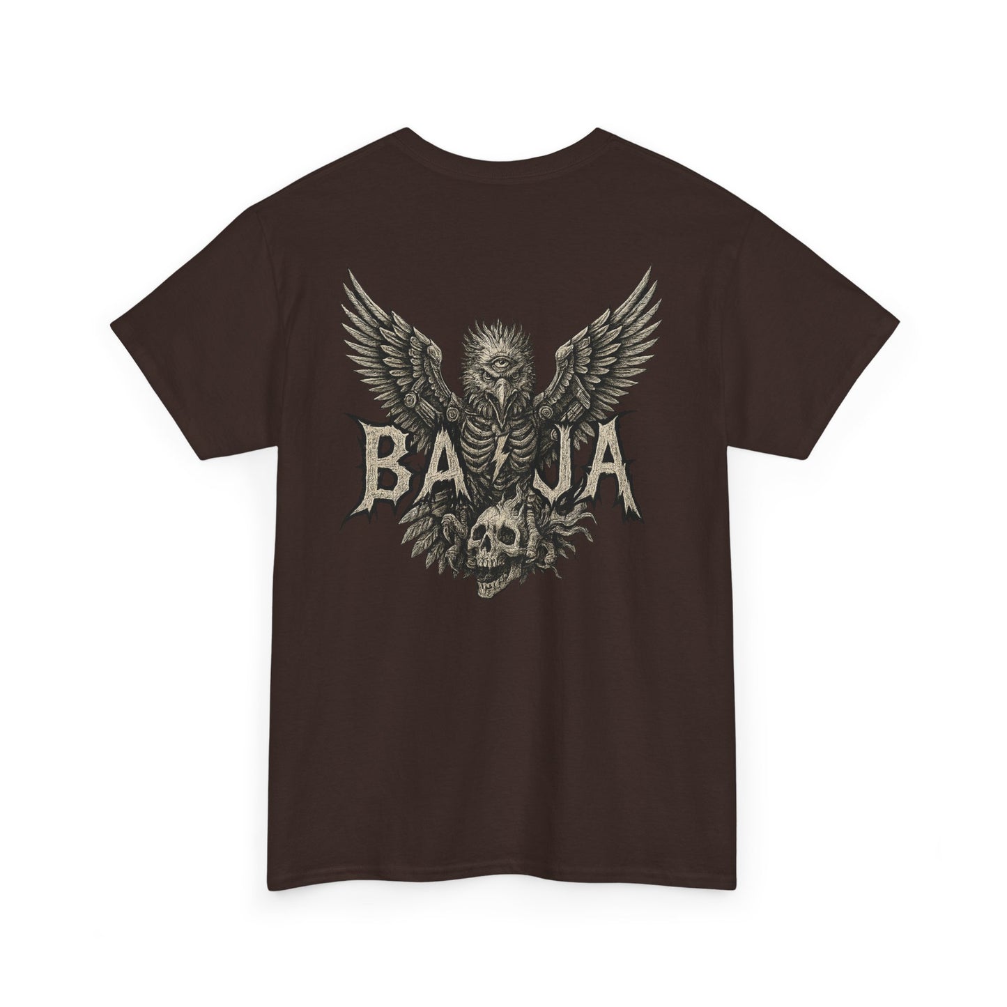 Edgy Graphic Tee for Rock Lovers, Baja Skull Design Shirt, Unisex T-Shirt for Music Festivals, Alternative Fashion