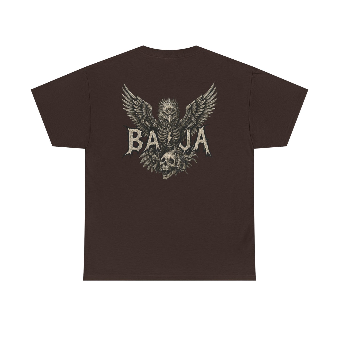 Edgy Graphic Tee for Rock Lovers, Baja Skull Design Shirt, Unisex T-Shirt for Music Festivals, Alternative Fashion