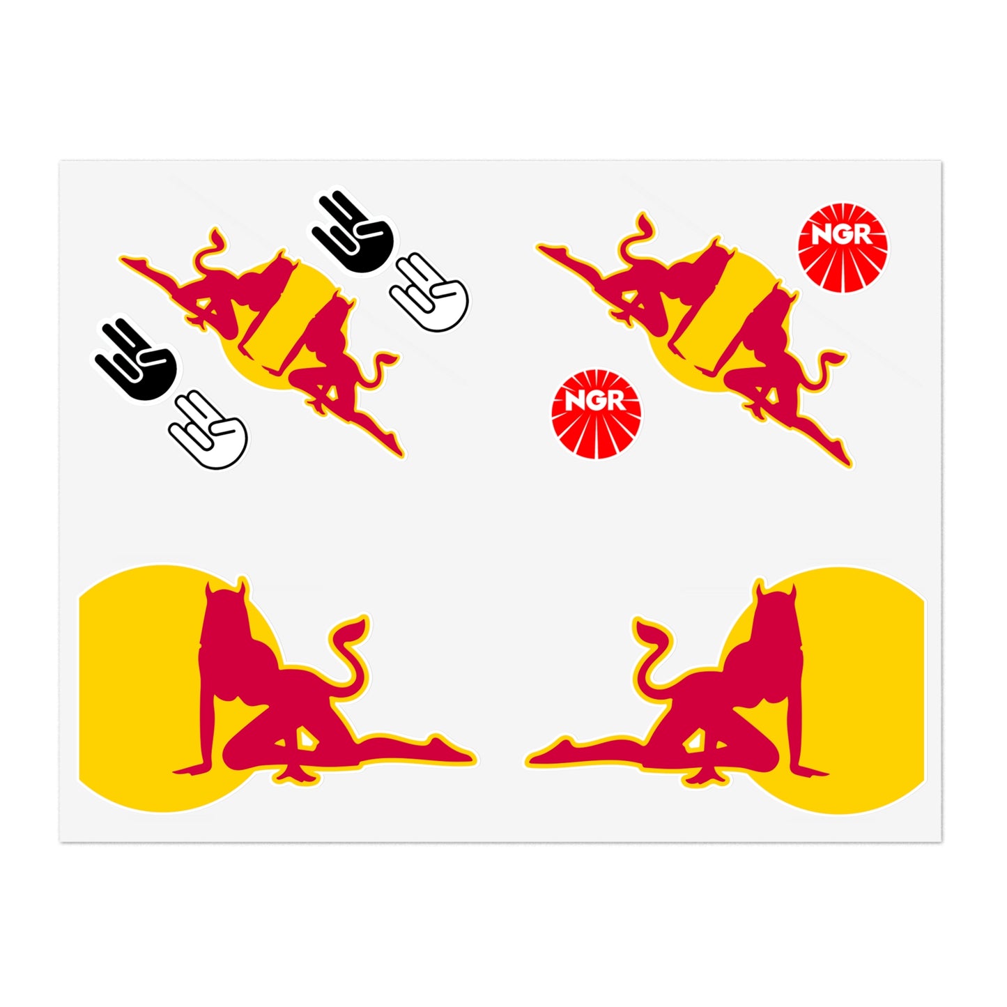 Sticker Sheet 2 — RC Vinyl Sticker Pack (white)
