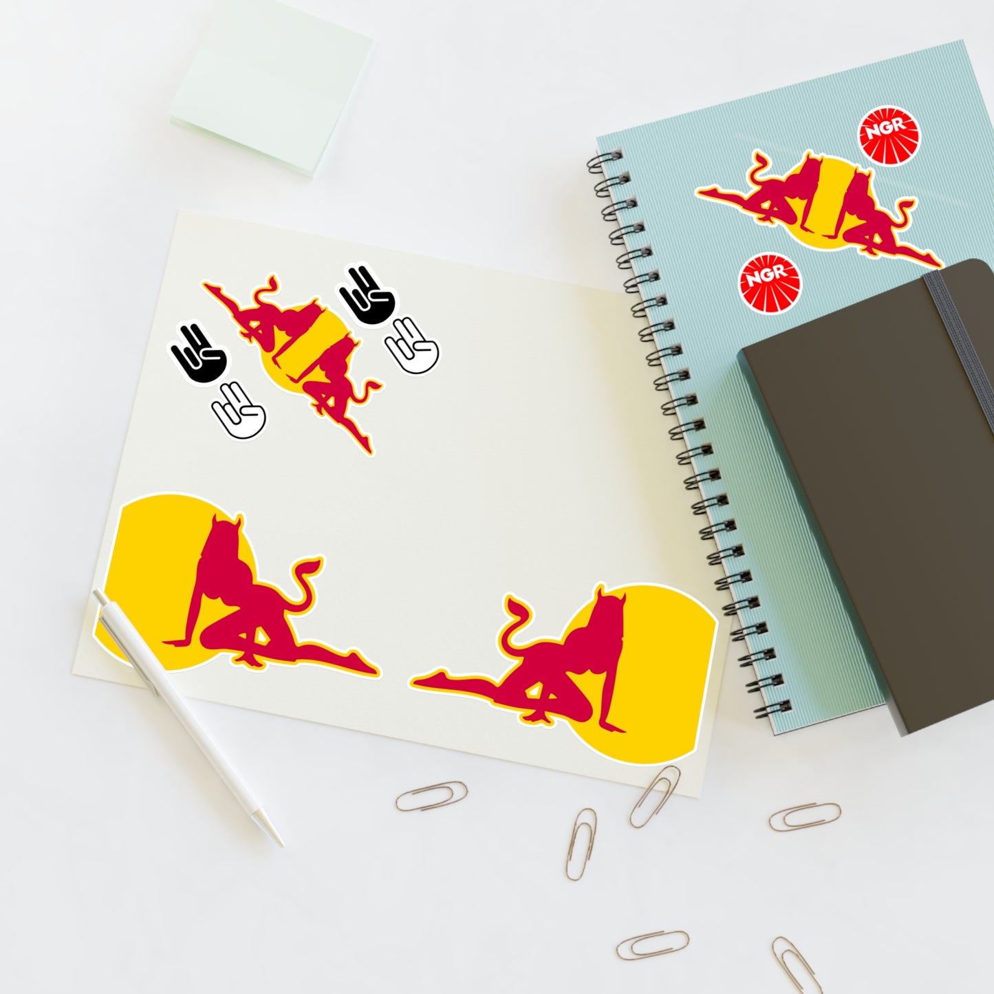 Sticker Sheet 2 — RC Vinyl Sticker Pack (white)