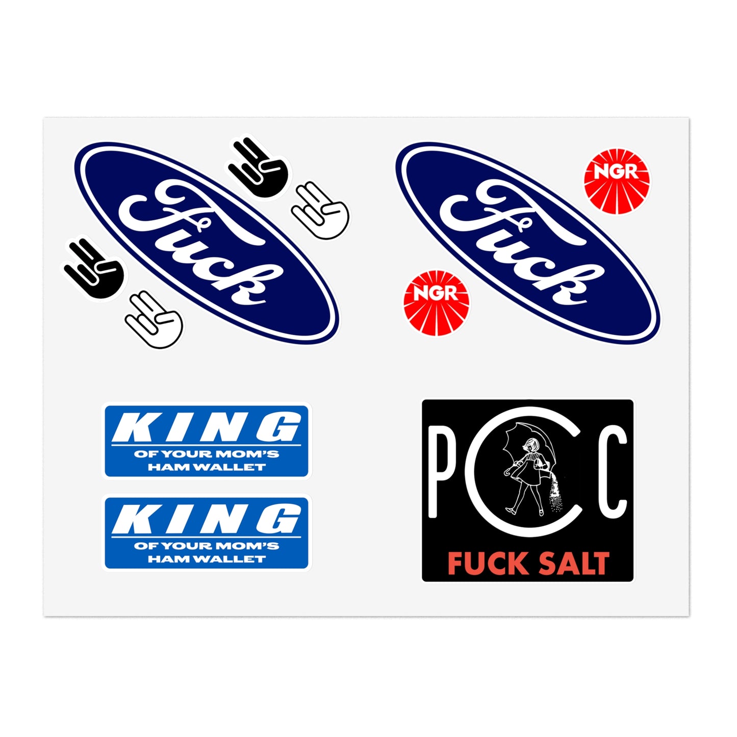 Sticker Sheet 3 — RC Vinyl Sticker Pack (white)